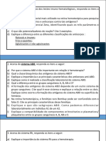 Questionário NP2 - HEMOTERAPIA E BANCO DE SANGUE