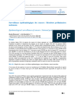 Surveillance Épidémiologique Des Cancers - Résultats Préliminaires Nationaux