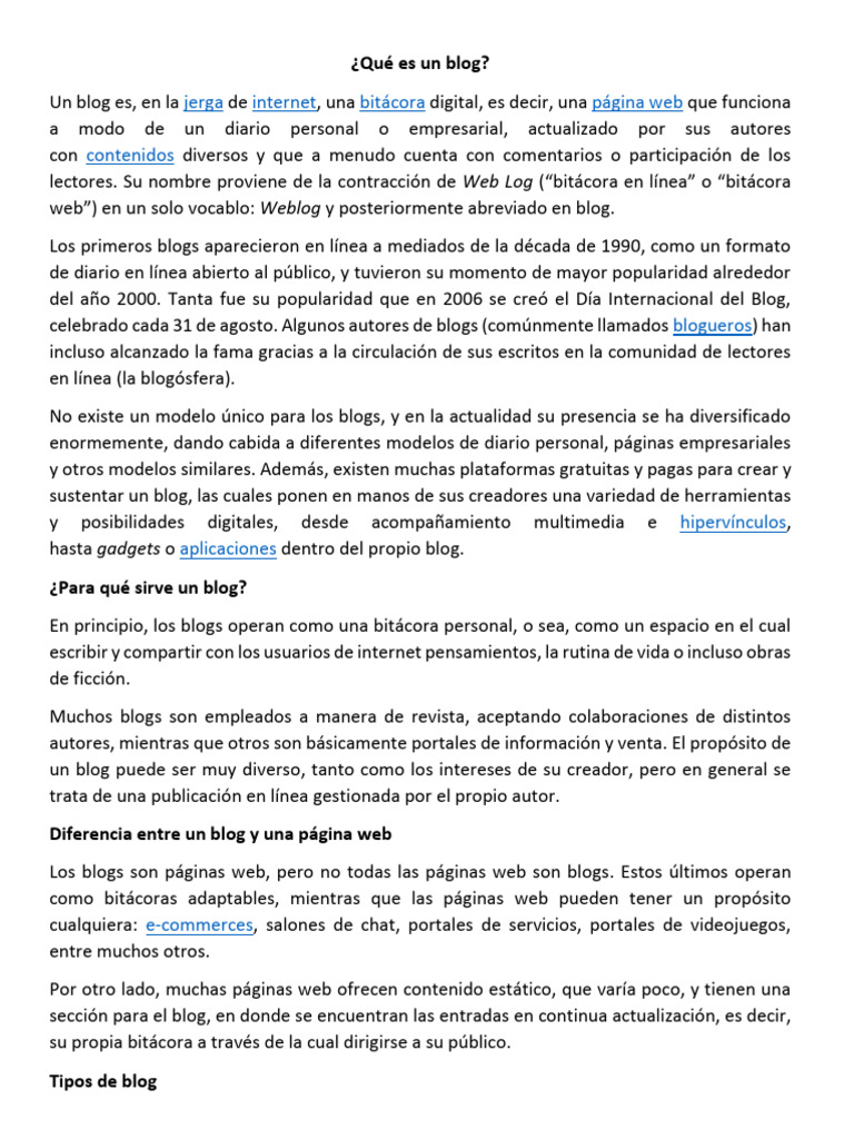 Qué Es Un Blog - 10 | PDF