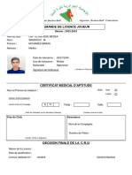 Demande Licence