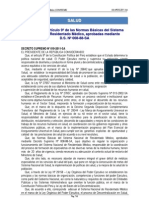 DS010-2011 - Modifican el Artículo 9 de las Normas Básicas del CONAREME, aprobadas por D.S. 008-88-SA