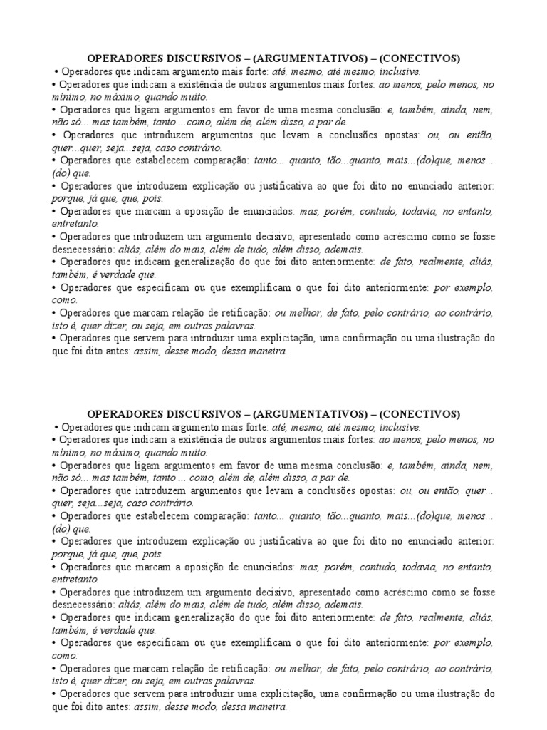 OPERADORES DISCURSIVOS  Argumento  Ciência Filosófica