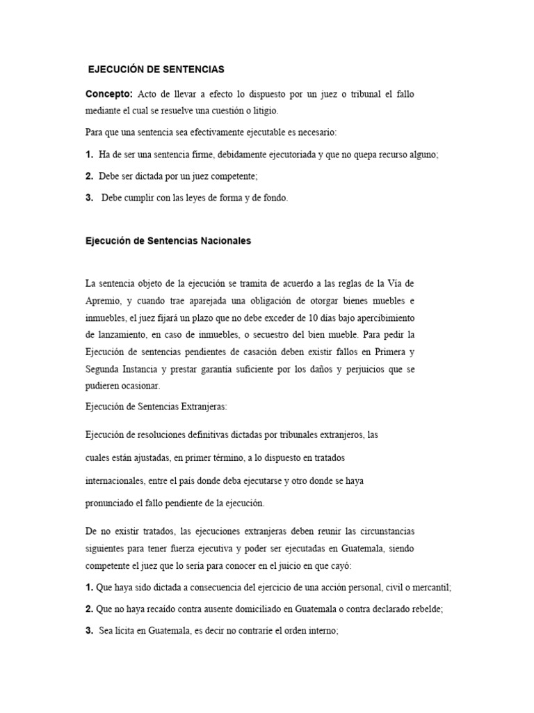Ejecución de Sentencias Clase Procesal Civil | PDF | Sentencia (ley