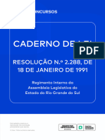 Regimento Interno Da Assembleia Legislativa Do Estado Do Rio Grande Do Sul (Resolução 2.2881991)