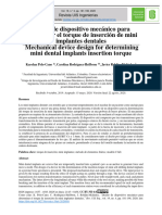 Diseño de Dispositivo Mecánico para Determinar El Torque de Inserción de Mini Implantes Dentales