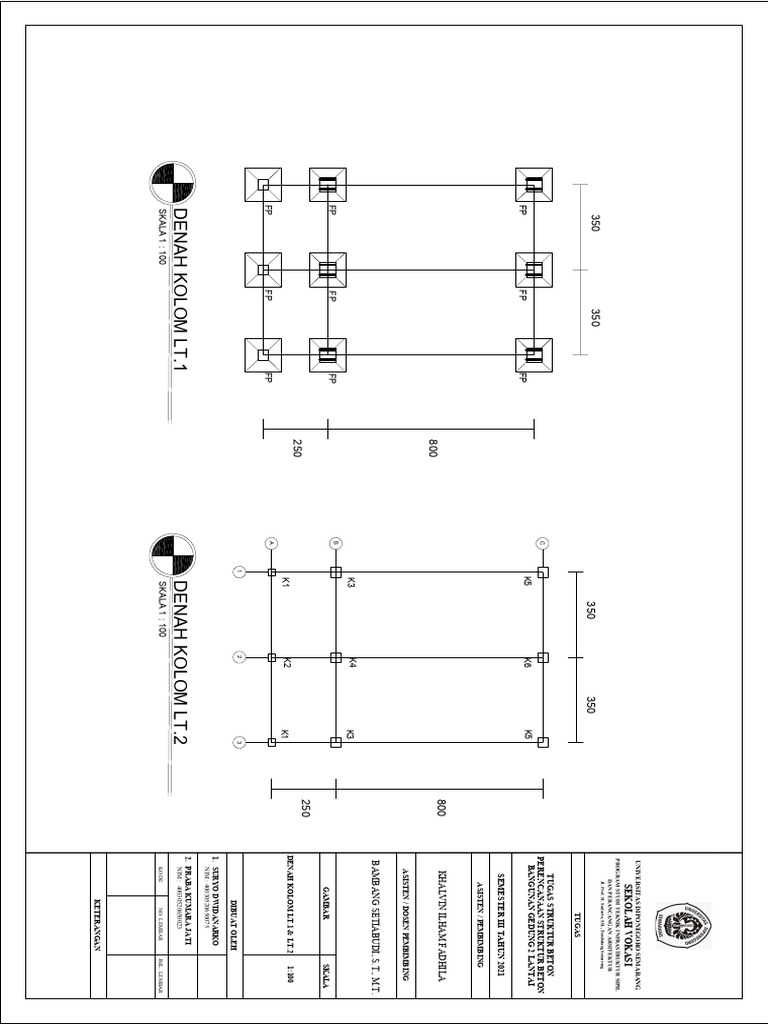 Denah Struktur Baja Rumah 2 Lantai | PDF