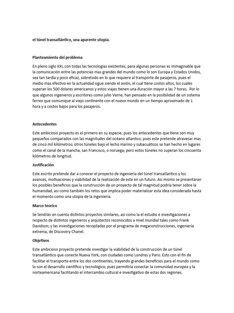 El Túnel Transatlántico PDF