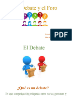 El Debate y El Foro. Elias Nunez 6to B ECSI