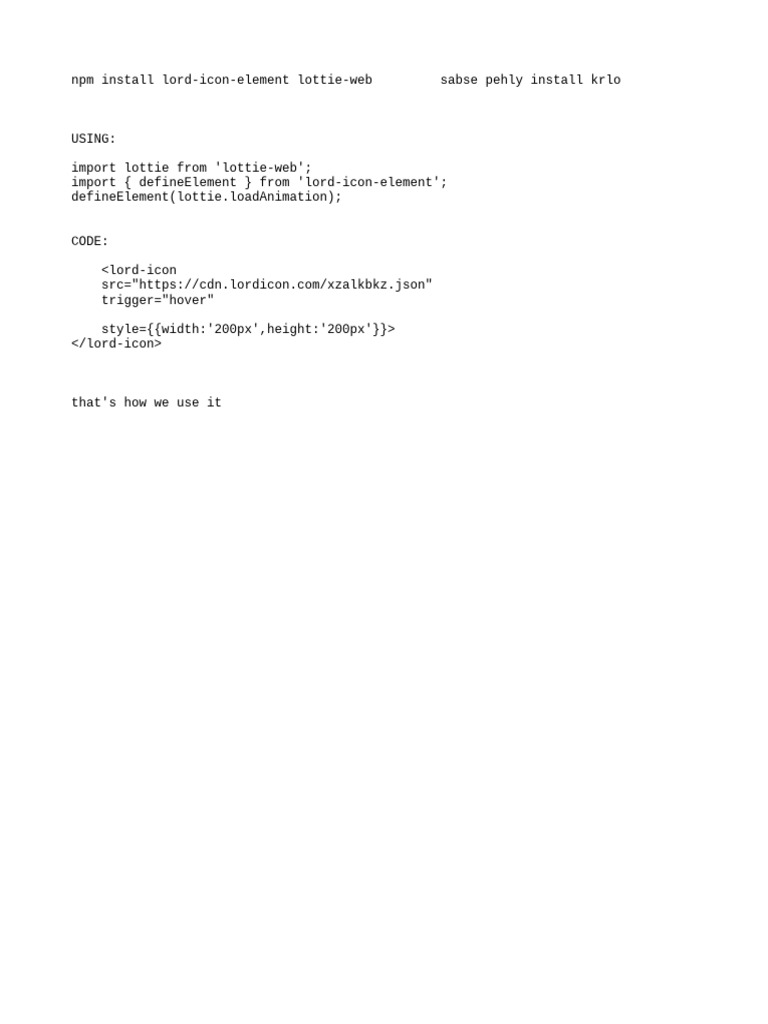 Lordicon In React Pdf