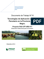 Documento de Trabajo N°10: Tecnologías de Aplicación de Riego Parcelario en La Provincia de Río Negro