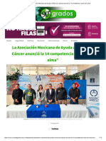 La Asociación Mexicana de Ayuda A Niños Con Cáncer Anunció La 14 Competencia "Corre Con Alma"