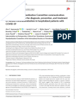 J of Thrombosis Haemost - 2020 - Spyropoulos - Scientific and Standardization Committee Communication Clinical Guidance On