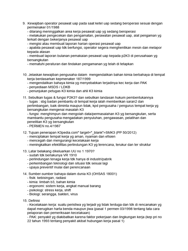 Contoh Soal K3 Umum Pdf