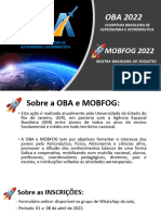 MOBFOG 2022: Olimpíada Brasileira de Astronomia E Astronáutica