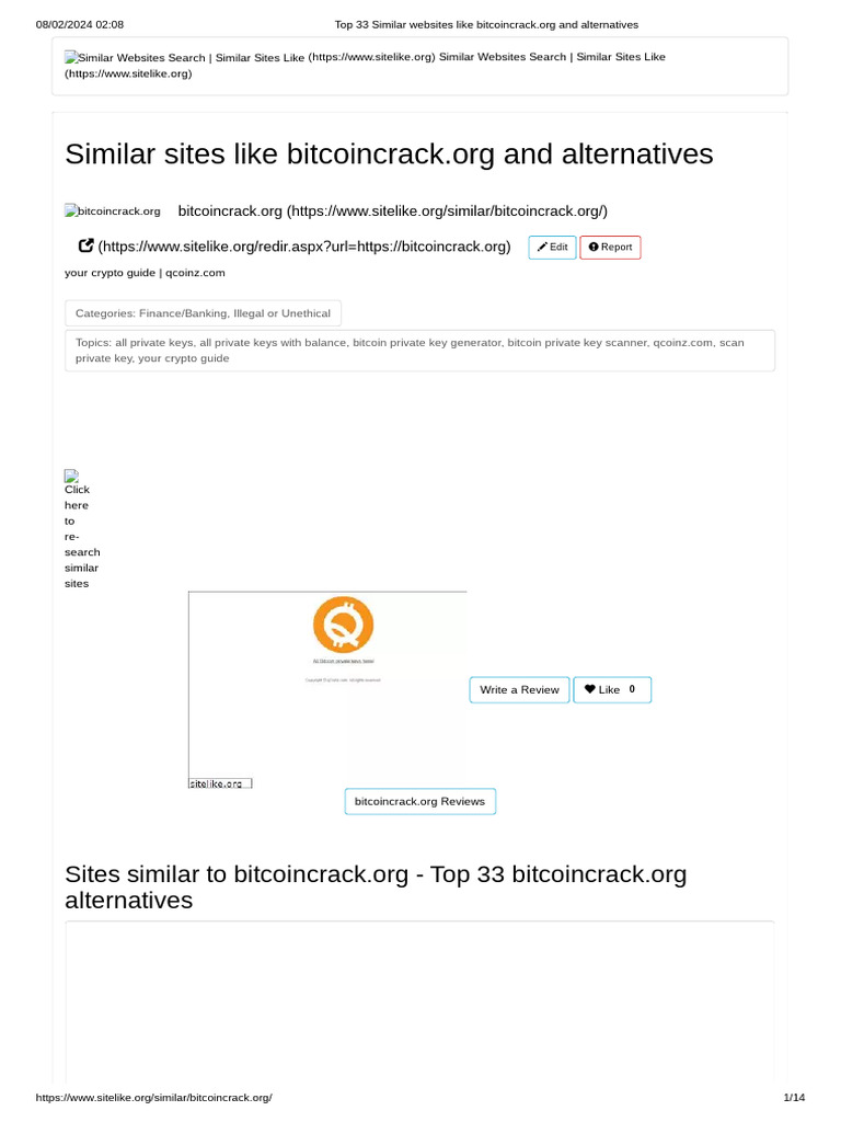 Top 33 Similar Websites Like Bitcoincrack - Org and Alternatives | PDF |  Websites | Cryptocurrency