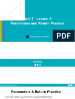 CSP Parameters, Return, and Libraries - Lesson 3 - Parameters and Return Practice