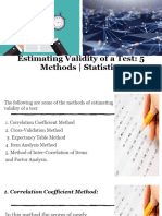 Ed219 Report Estimating Validity of A Test
