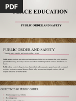 Peace Education Public Order