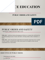 Peace Education Public Order