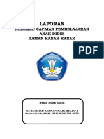 Contoh Raport Kurmer TK/Paud