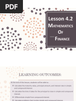 Lesson 4.2 Mathematics of Finance Notes