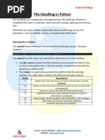 File Handling