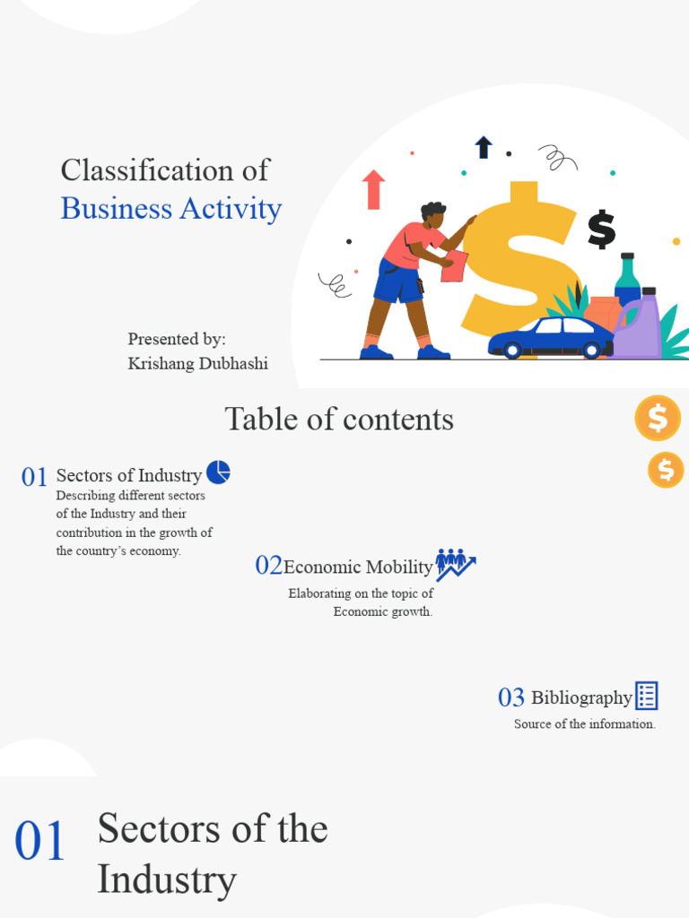Business Activity Classification Overview | PDF | Secondary Sector Of ...