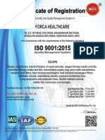 Forca Healthcare 9001 - 752