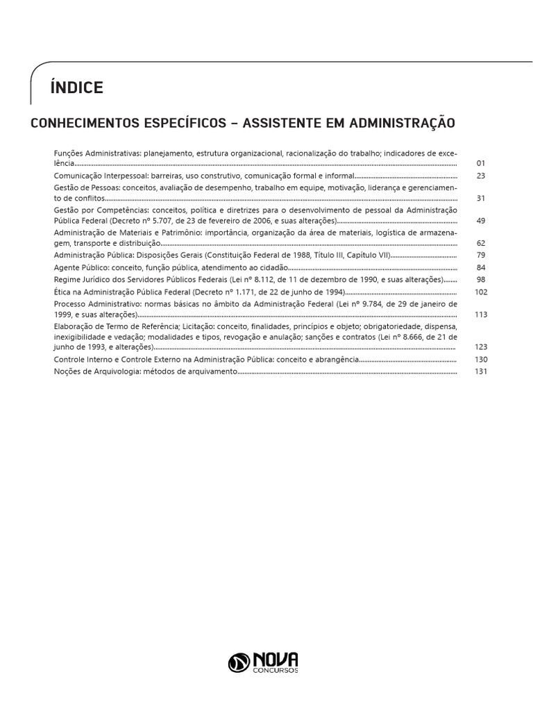 Conhecimentos para Assistente Administrativo | PDF