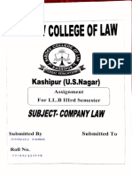 Assignment Company Law
