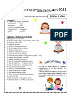 Inicial 3 Años: Fólderes 5 Fólderes de Plástico o Cartulina