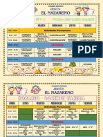 Horario Del Aula de 5 y Docente Vanesa