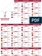 Calendario Qatar2022