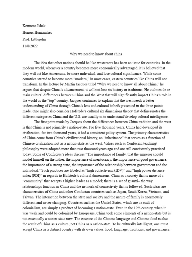 Humanties why we need to know about china pdf china world politics