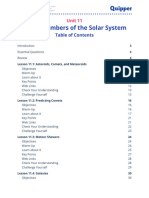 Science 8 Unit 11 Other Members of The Solar System Study Guide