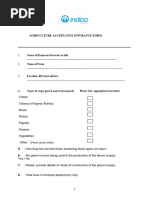 Agriculture Questionnaire