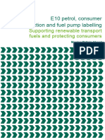 E10 Petrol Consumer Protection Fuel Pump Labelling