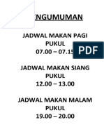 Jadwal Makan Pagi