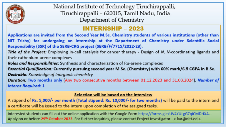 SUMMER INTERNSHIP FOR CHEMICAL ENGINEERING STUDENTS 2026 visual data 3