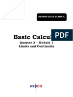 Basic Calculus - q3 - Week 1 - Module 1 - Limit and Continuity - For Reproduction