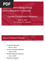 Causal Comparative Research