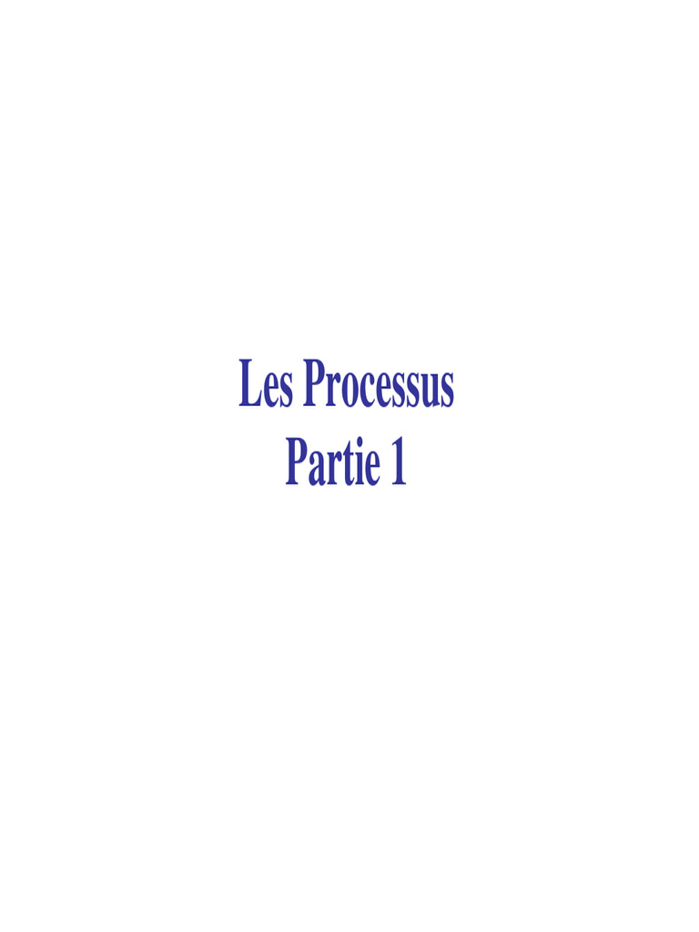 Comprendre les processus en cours | PDF