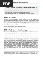 J. G. A. Pocock - Theory in History Problems of Context and Narrative