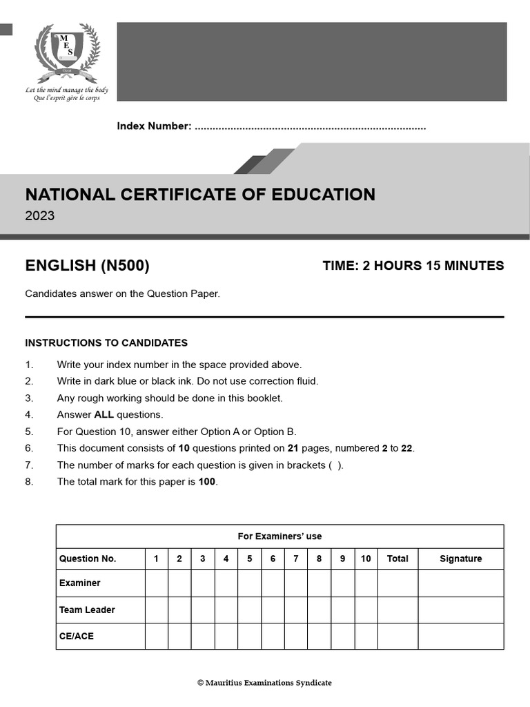 NCE 2023 English | PDF | Games & Activities