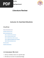 Lecture 4 Literature Review