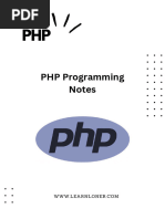 PHP Programming Notes