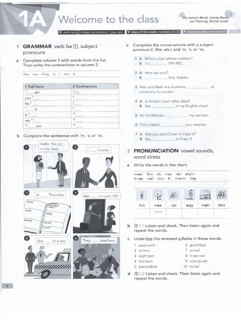 English File 4th Edition Elementary Workbook | PDF