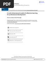 Black and Plowright 2010 A Multi Dimensional Model of Reflective Learning For Professional Development