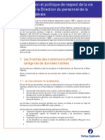 Déclaration Et Politique de Respect de La Vie Privée (Direction Du Personnel de La Police Fédérale) - 52EFA334EA192B7F158FDA22