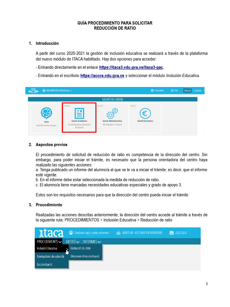 ITACA3 Inclusio Educativa Guia Reduccio Ratio Cas PDF Inform tica